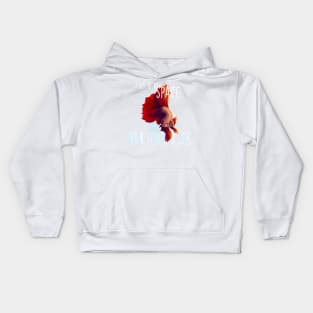 Space Bubble Betta Fish Kids Hoodie